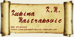 Kupina Maštrapović vizit kartica